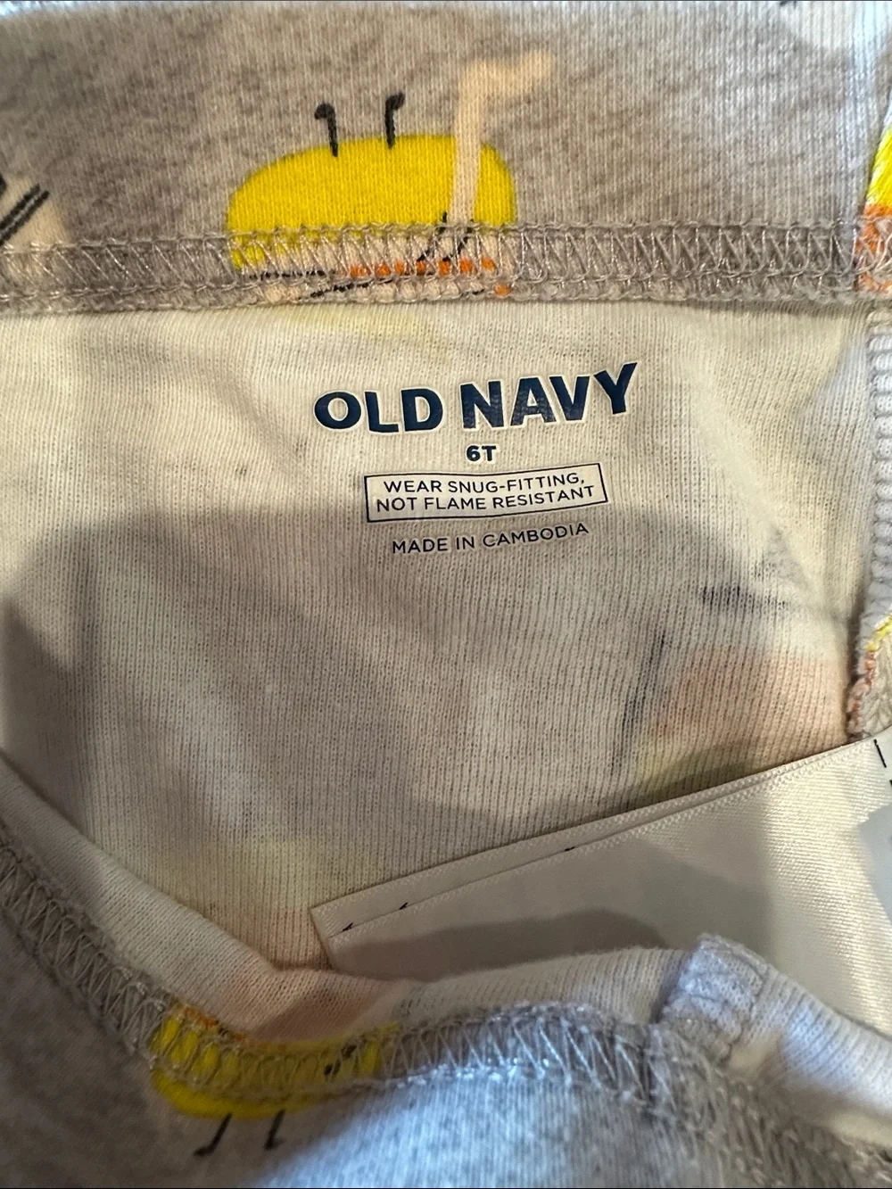 Old Navy Gray & Orange Candy Corn Print Kids Pajama Set
